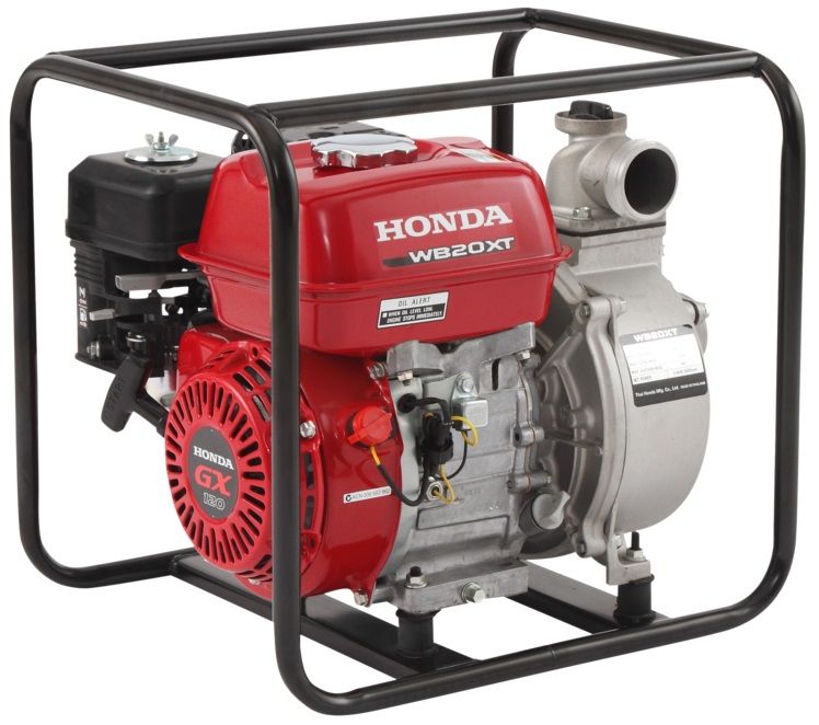 Honda® WB20XT, 2 inch, 122CC, Utility Pump Self Priming 4 Stroke Engine Driven