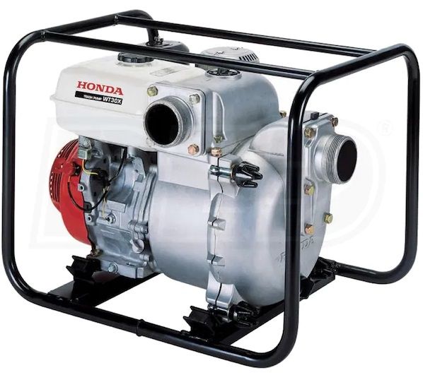 Honda® WT30XK4, 3 Inch, 270CC, Trash Pump Centrifugal Self Priming, Fuel Tank Capacity 5.3 L